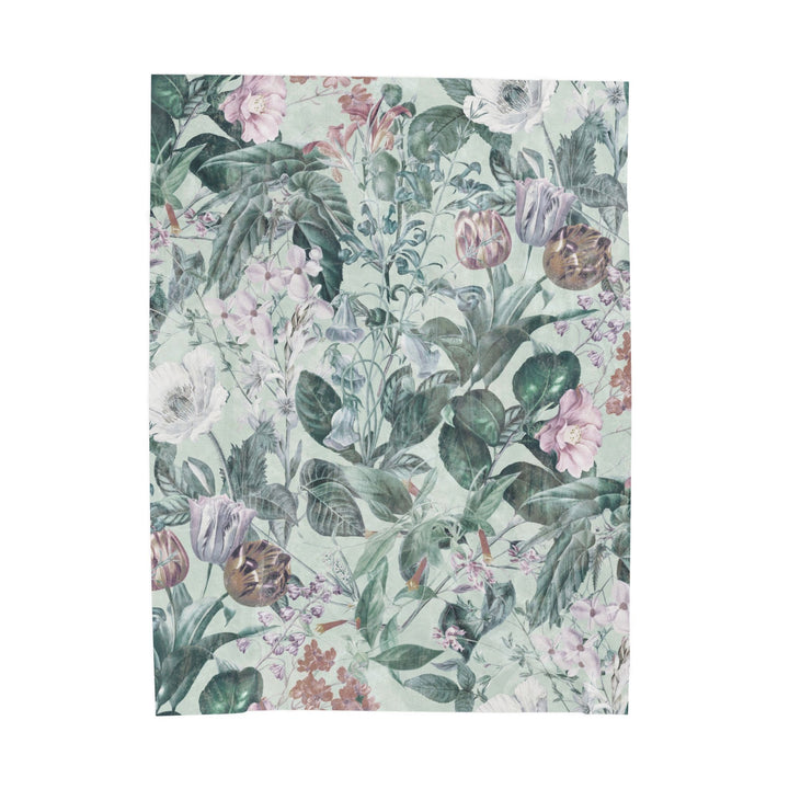 Luxury Velveteen Plush Blanket - Dutch Tulip Garden- Cozy & Soft