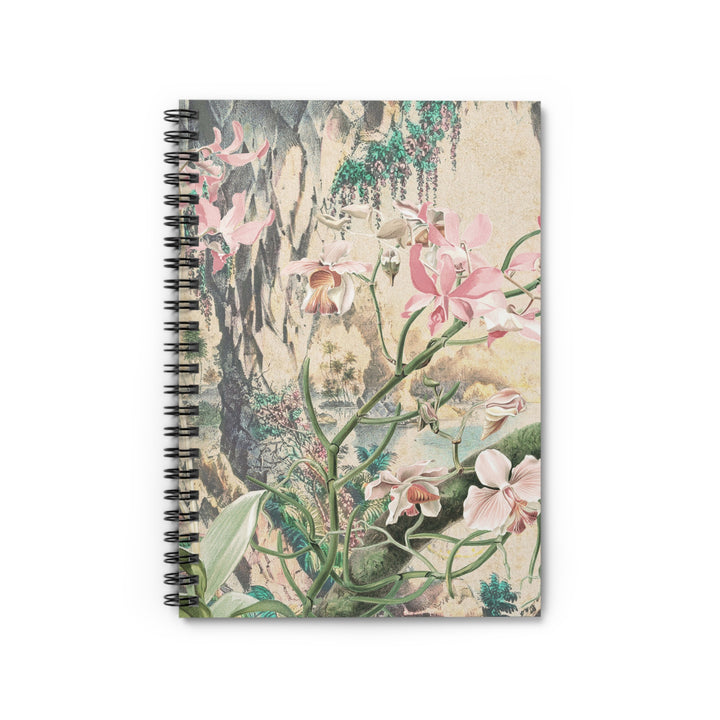 Eco-Friendly Notebook - Ruled Line Journal - Vintage Orchids