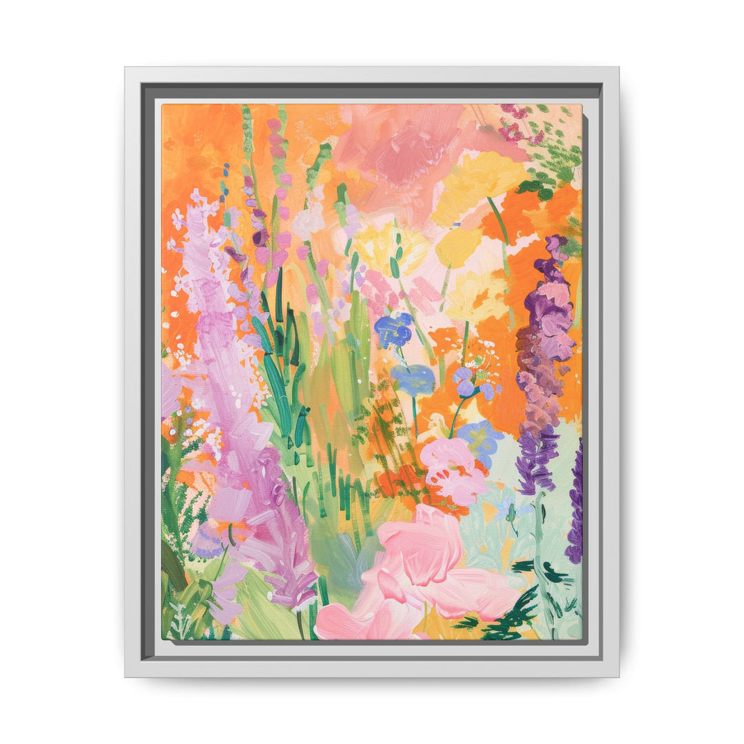 Canvas Wall Art - Sustainably Made Framed Wall Art - Bright Garden