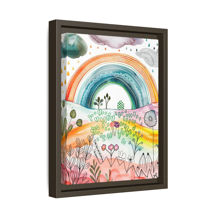 Canvas Wall Art - Sustainably Made Framed Wall Art - Happy Rainbow