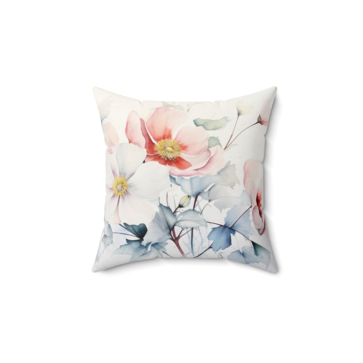 Luxury Faux Suede Floral Print Pillow - Wild Roses