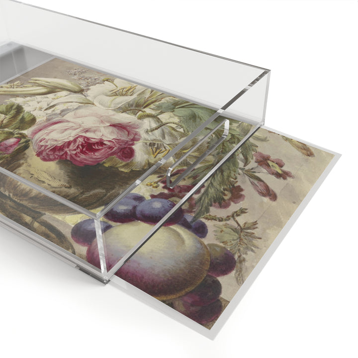 Acrylic Serving Tray - Rose Still Life