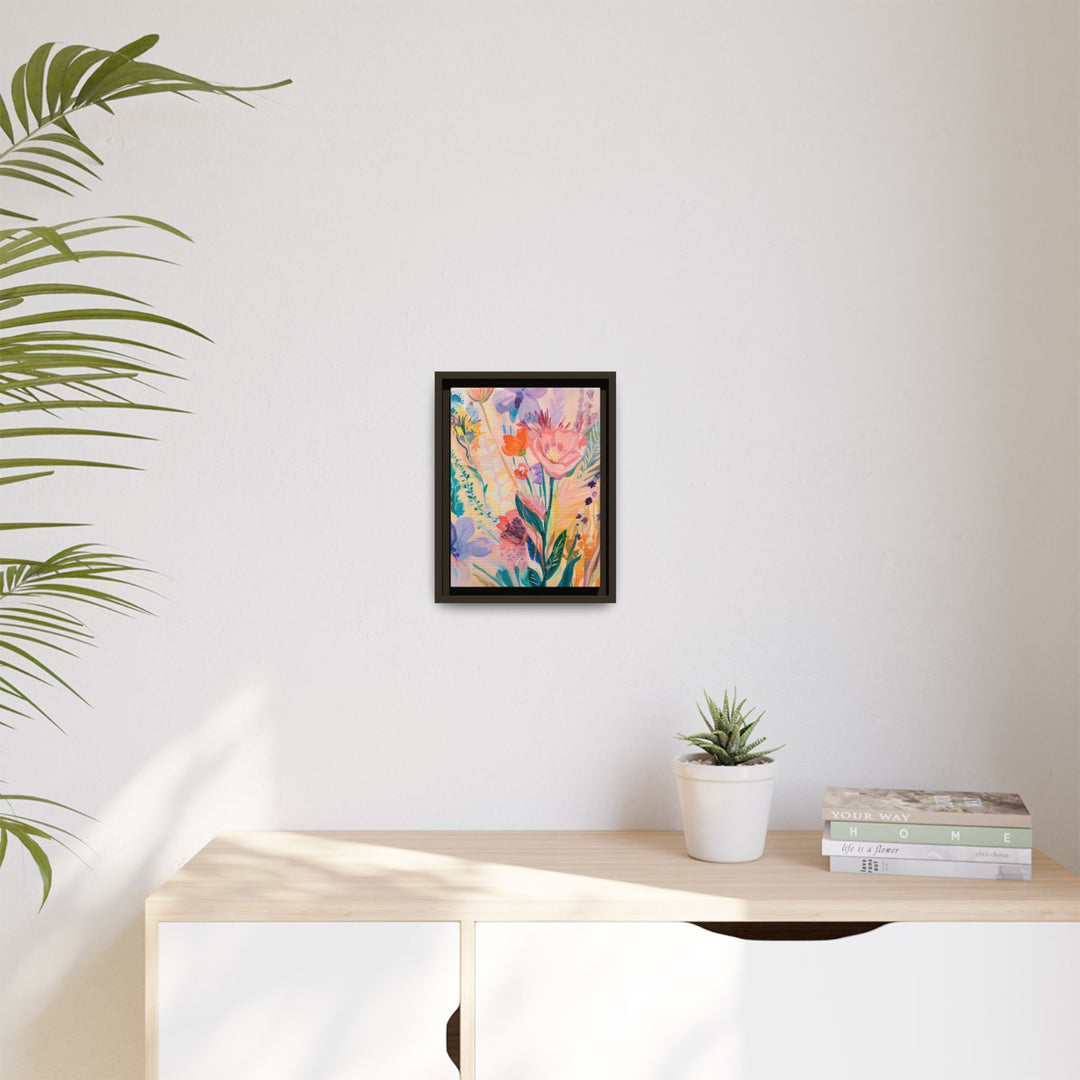 Canvas Wall Art - Sustainably Made Framed Wall Art - Happy Flowers
