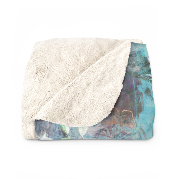 Sherpa Fleece Blanket - Amaryllis