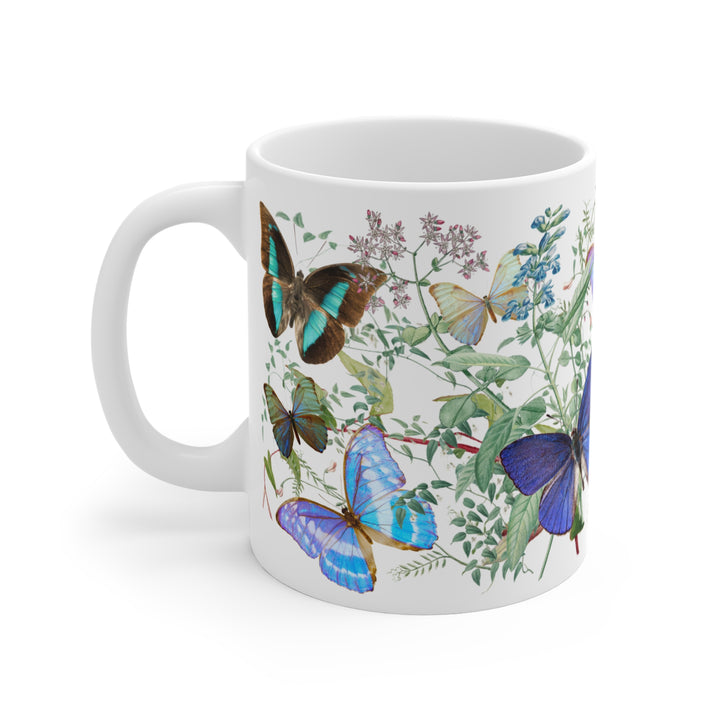 Mug 11oz - Morpho Butterflies & Wildflowers