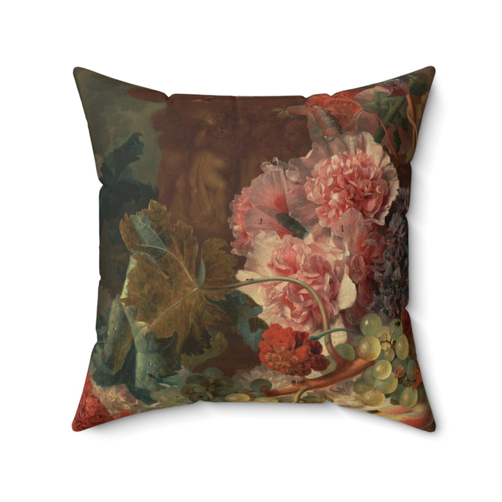 Luxury Faux Suede Pillow - Flower Still Life