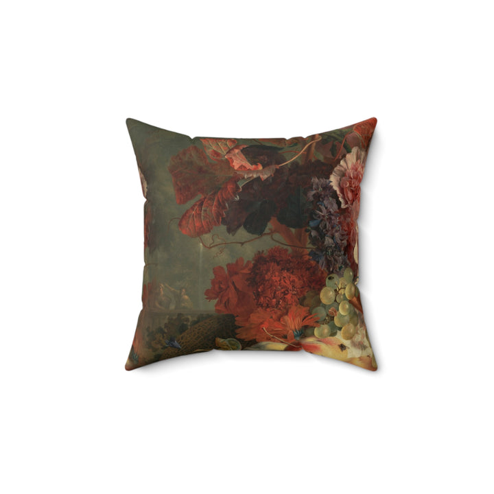 Luxury Faux Suede Pillow - Flower Still Life