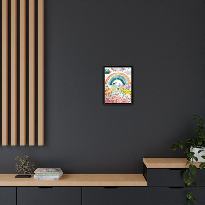 Canvas Wall Art - Sustainably Made Framed Wall Art - Happy Rainbow