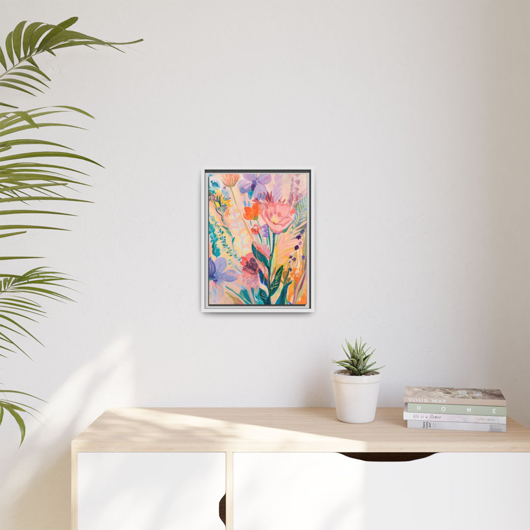 Canvas Wall Art - Sustainably Made Framed Wall Art - Happy Flowers