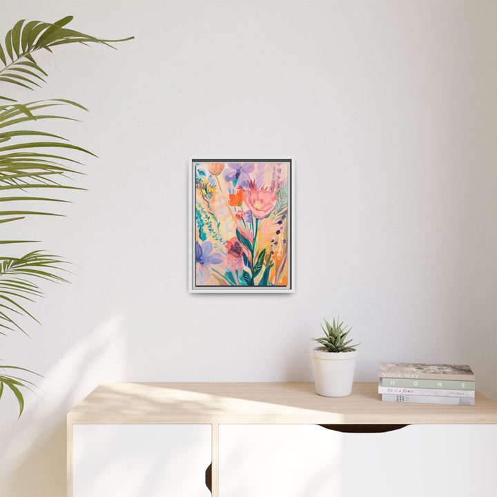 Canvas Wall Art - Sustainably Made Framed Wall Art - Happy Flowers