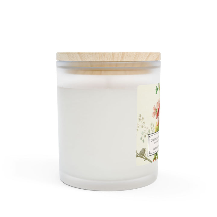 Frosted Glass Candle - 11oz - Soy Wax - Geranium - Gilded Age Collection