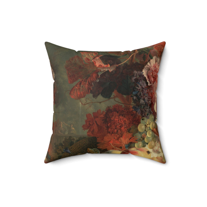 Luxury Faux Suede Pillow - Flower Still Life