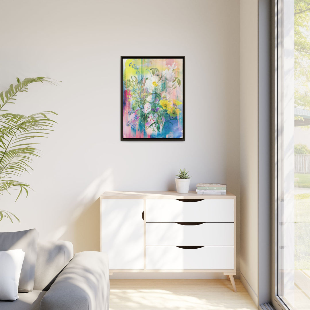 Canvas Wall Art - Sustainably Made Framed Wall Art - Electric Garden