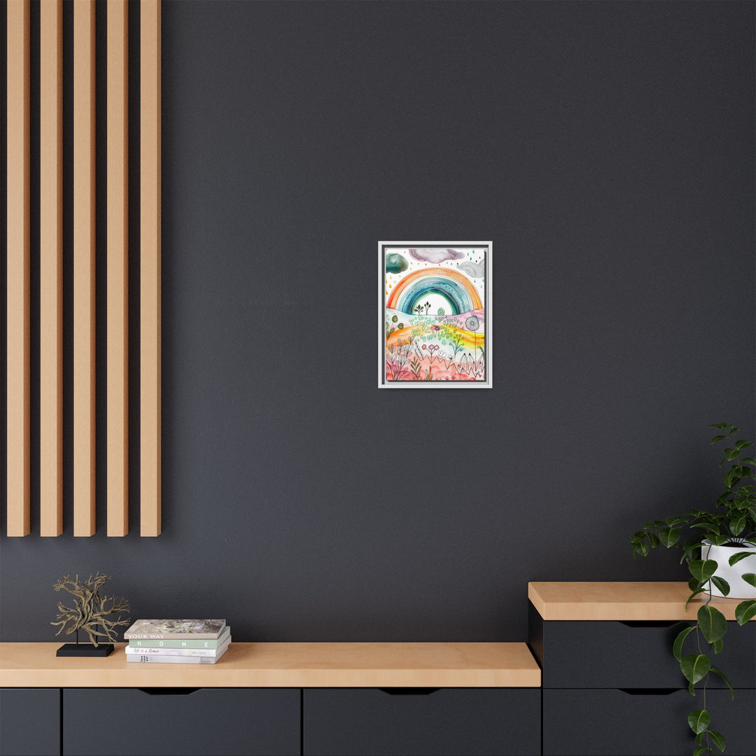 Canvas Wall Art - Sustainably Made Framed Wall Art - Happy Rainbow