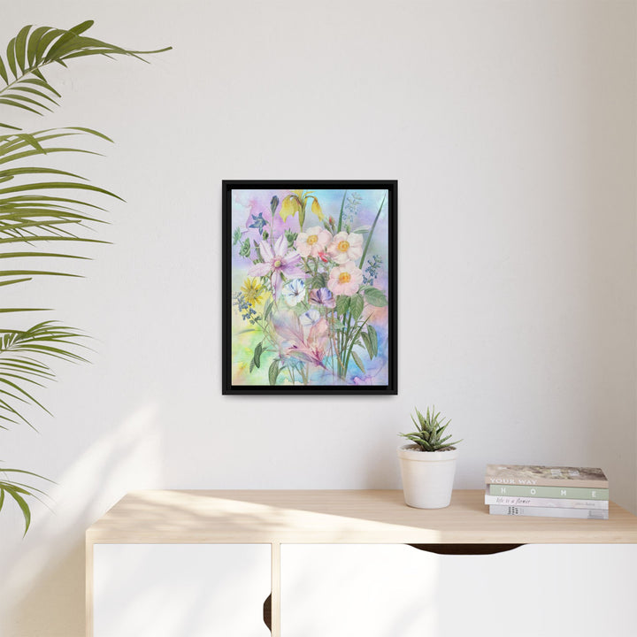 Canvas Wall Art - Sustainably Made Framed Wall Art - Wild Rose Garden