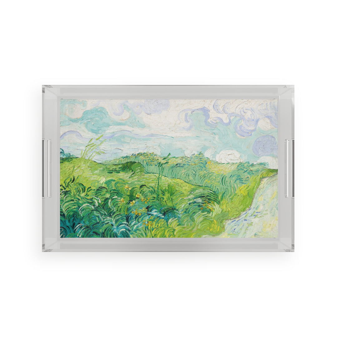 Acrylic Serving Tray - Van Gogh Landscape