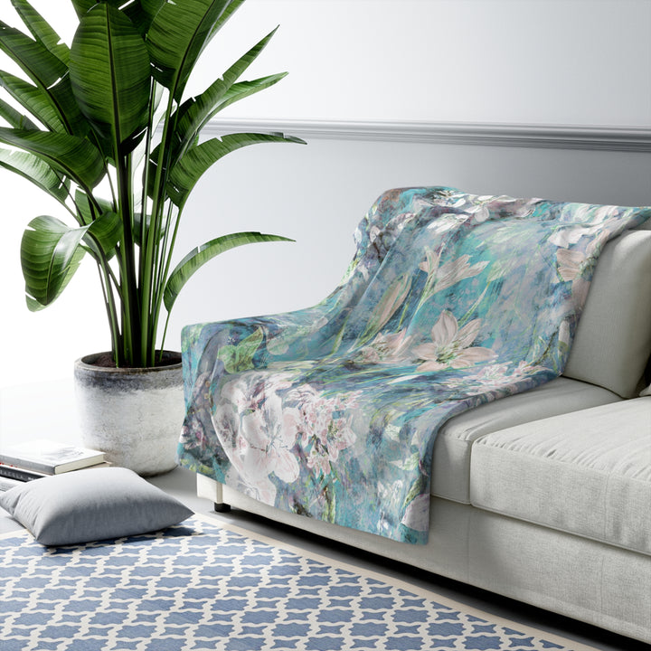 Sherpa Fleece Blanket - Amaryllis