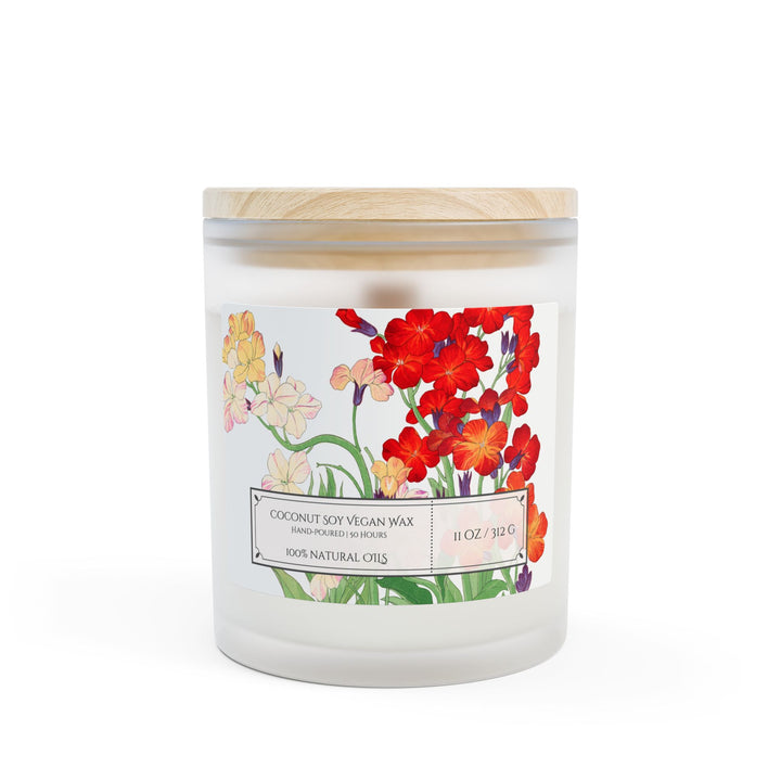 Frosted Glass Candle - 11oz - Soy Wax - Japanese Garden