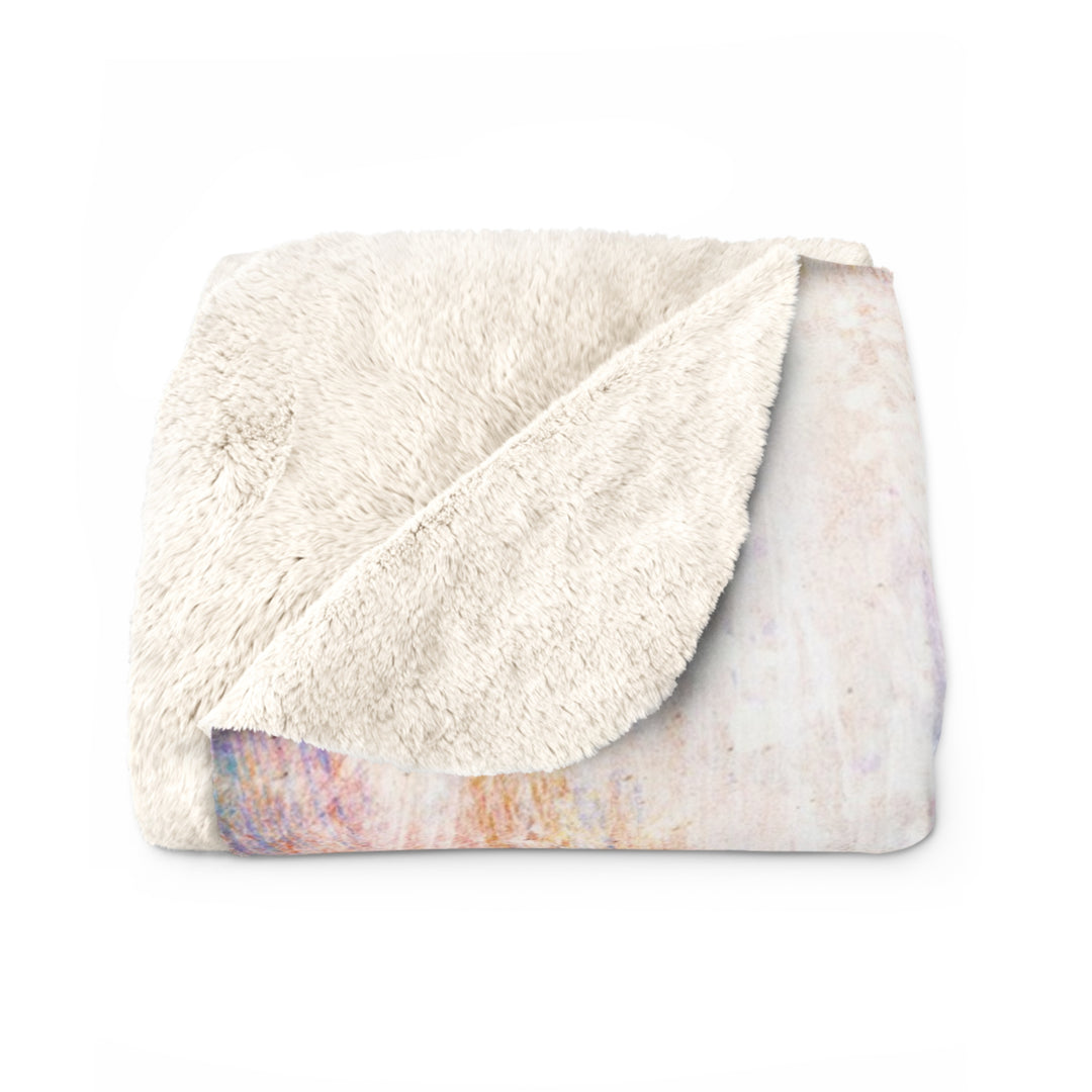 Sherpa Fleece Blanket - Peach Blossom