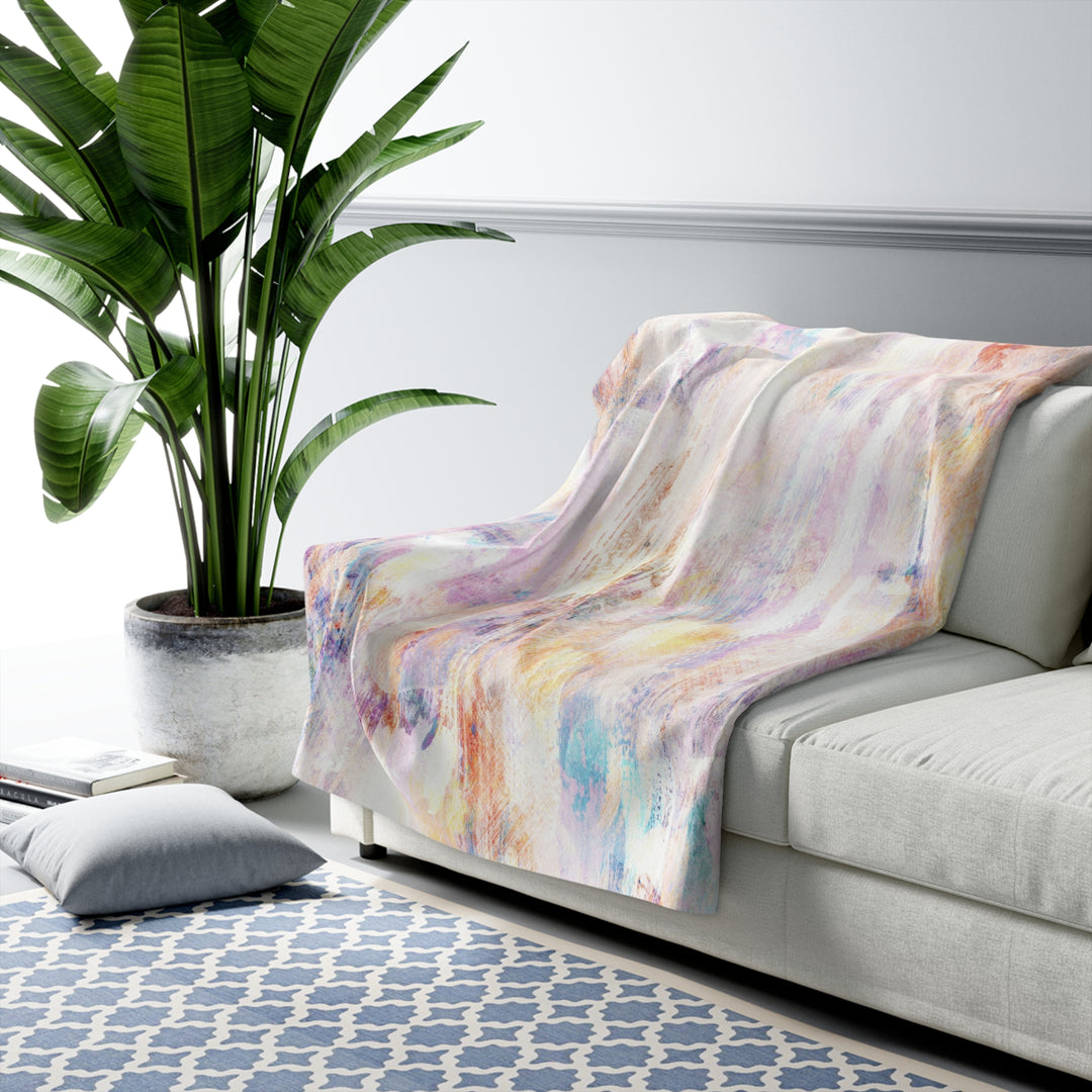 Sherpa Fleece Blanket - Peach Blossom