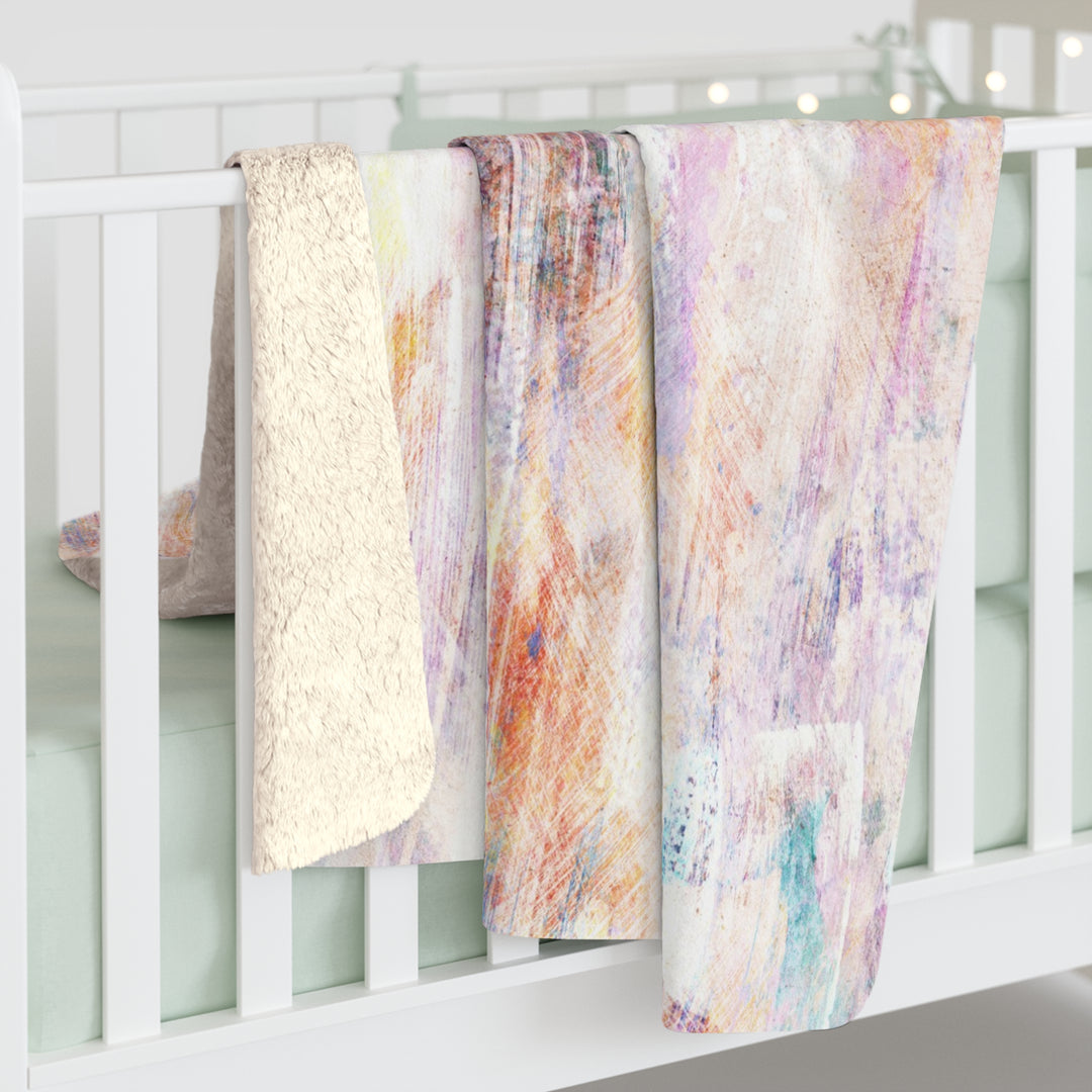 Sherpa Fleece Blanket - Peach Blossom