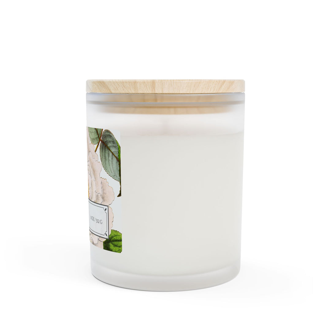 Frosted Glass Candle - 11oz - Vegan Wax - Camelia Dream
