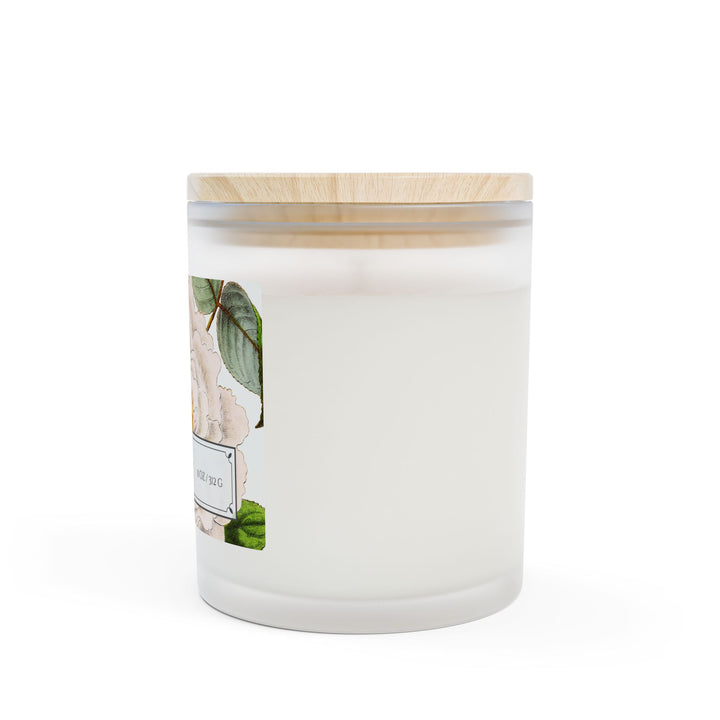 Frosted Glass Candle - 11oz - Vegan Wax - Camelia Dream