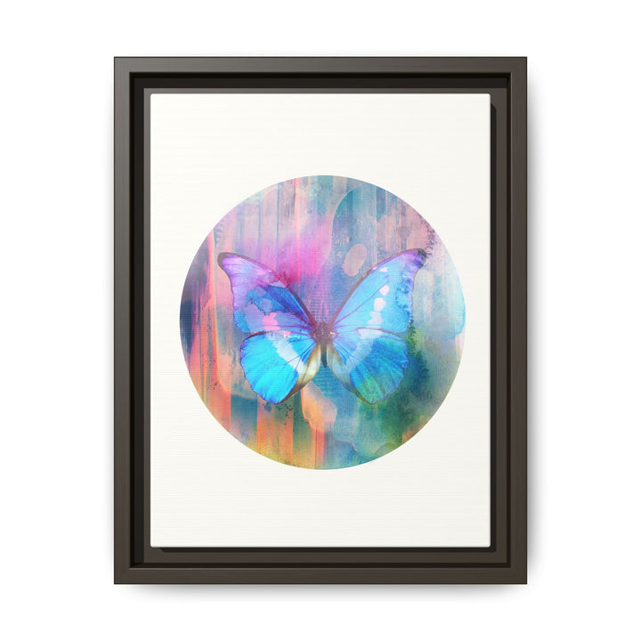 Canvas Wall Art - Sustainably Made Framed Wall Décor - Electric Blue Butterfly