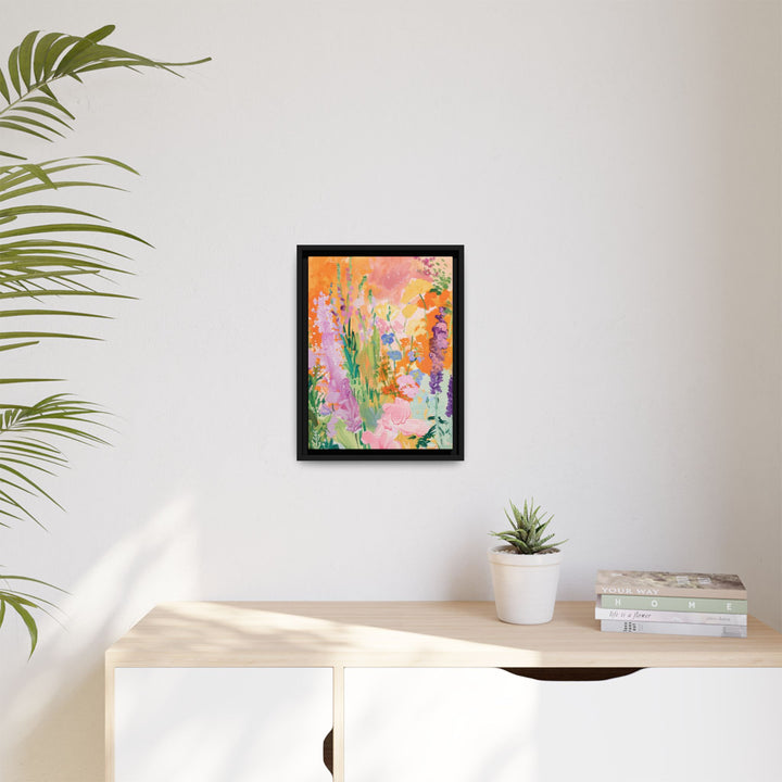 Canvas Wall Art - Sustainably Made Framed Wall Art - Bright Garden
