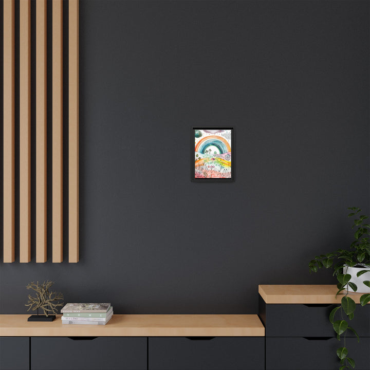 Canvas Wall Art - Sustainably Made Framed Wall Art - Happy Rainbow