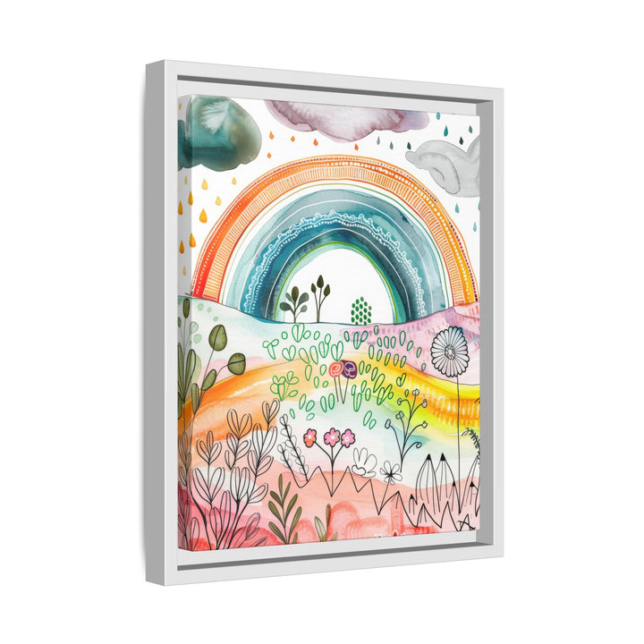 Canvas Wall Art - Sustainably Made Framed Wall Art - Happy Rainbow