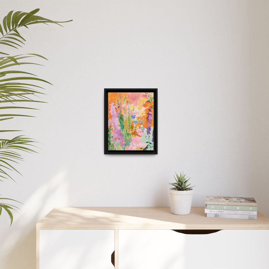 Canvas Wall Art - Sustainably Made Framed Wall Art - Bright Garden