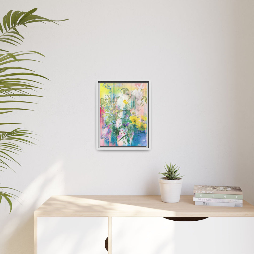 Canvas Wall Art - Sustainably Made Framed Wall Art - Electric Garden