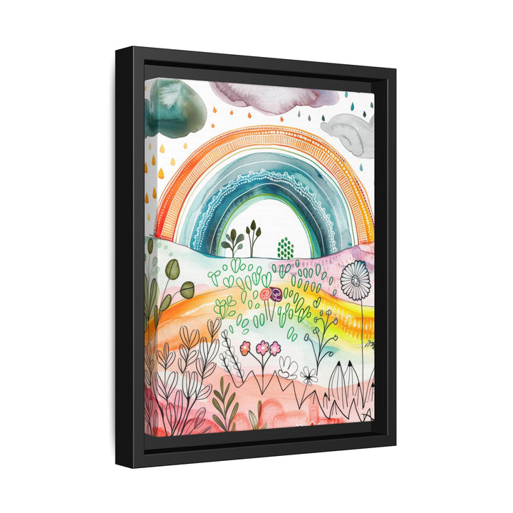 Canvas Wall Art - Sustainably Made Framed Wall Art - Happy Rainbow