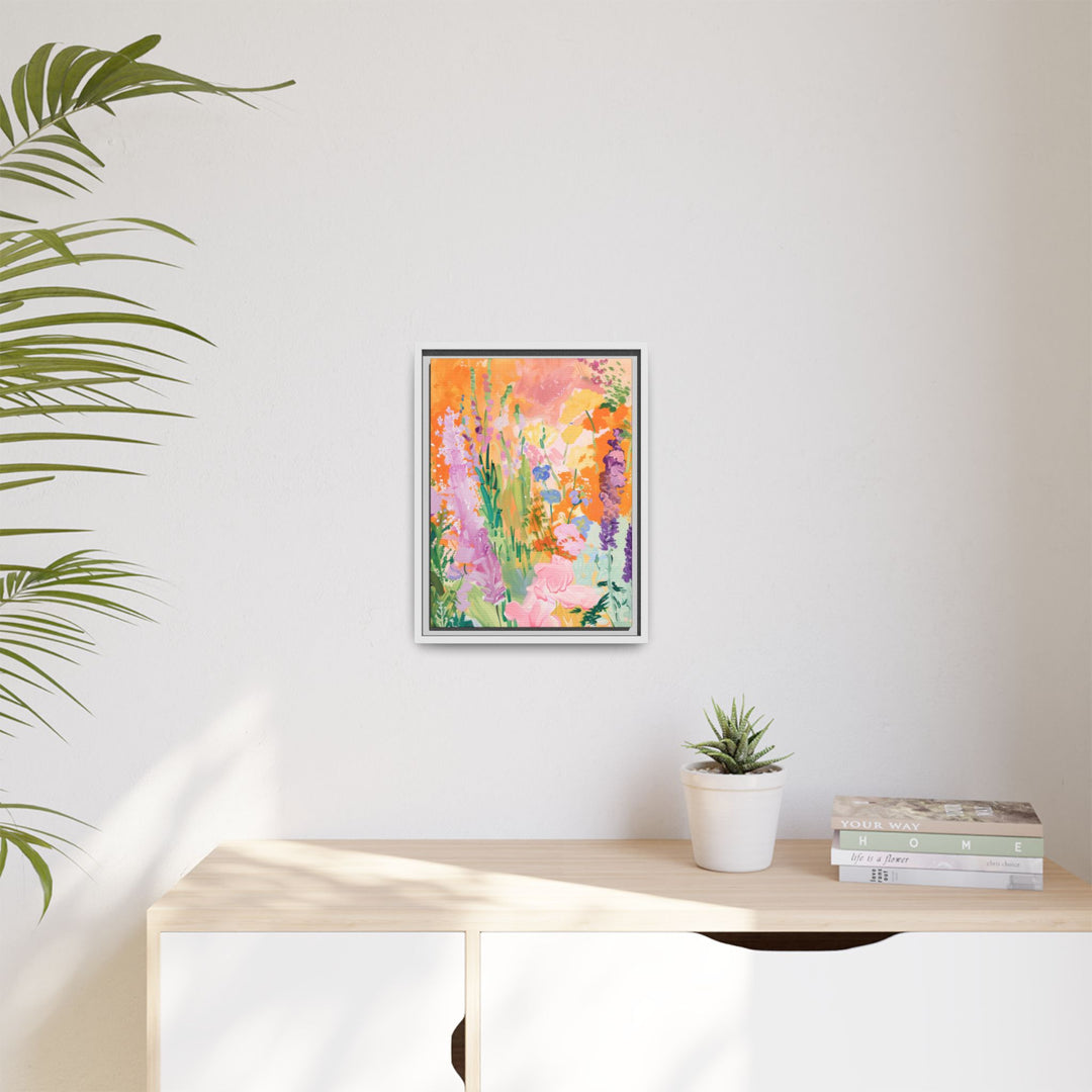 Canvas Wall Art - Sustainably Made Framed Wall Art - Bright Garden