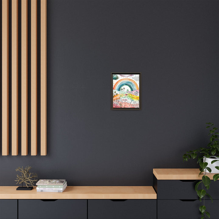 Canvas Wall Art - Sustainably Made Framed Wall Art - Happy Rainbow