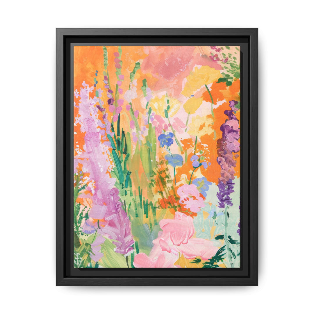 Canvas Wall Art - Sustainably Made Framed Wall Art - Bright Garden