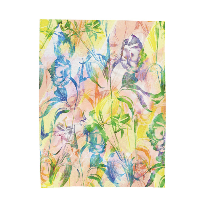 Luxury Velveteen Plush Blanket - Sunshine Garden- Cozy & Soft