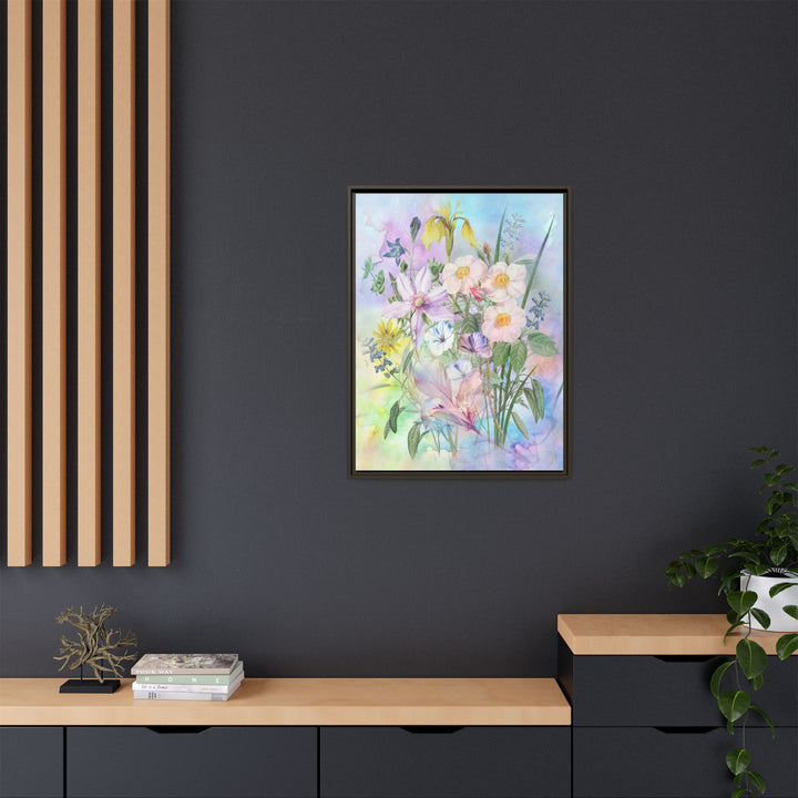 Canvas Wall Art - Sustainably Made Framed Wall Art - Wild Rose Garden