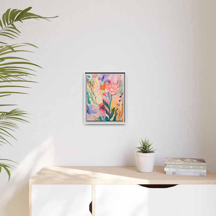 Canvas Wall Art - Sustainably Made Framed Wall Art - Happy Flowers