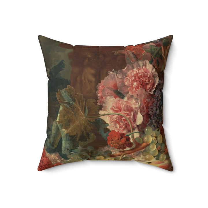 Luxury Faux Suede Pillow - Flower Still Life