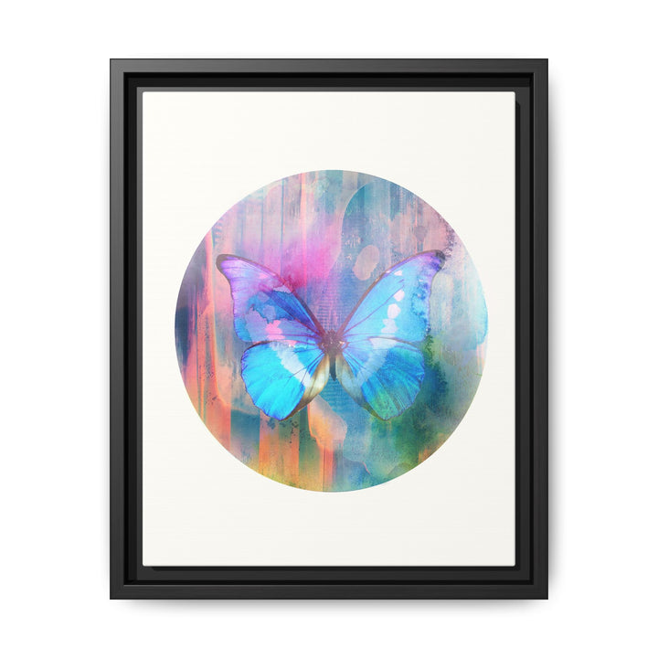 Canvas Wall Art - Sustainably Made Framed Wall Décor - Electric Blue Butterfly