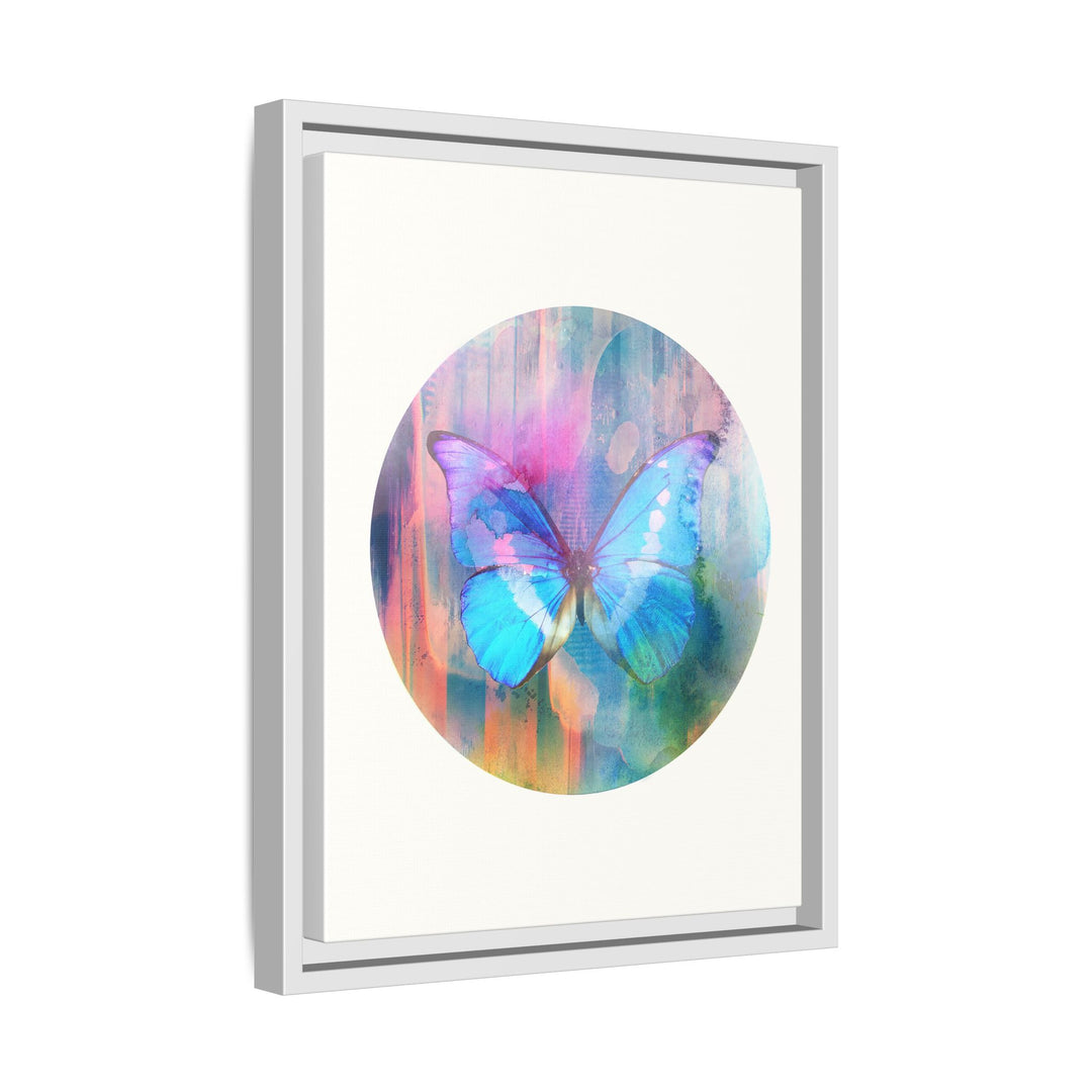 Canvas Wall Art - Sustainably Made Framed Wall Décor - Electric Blue Butterfly