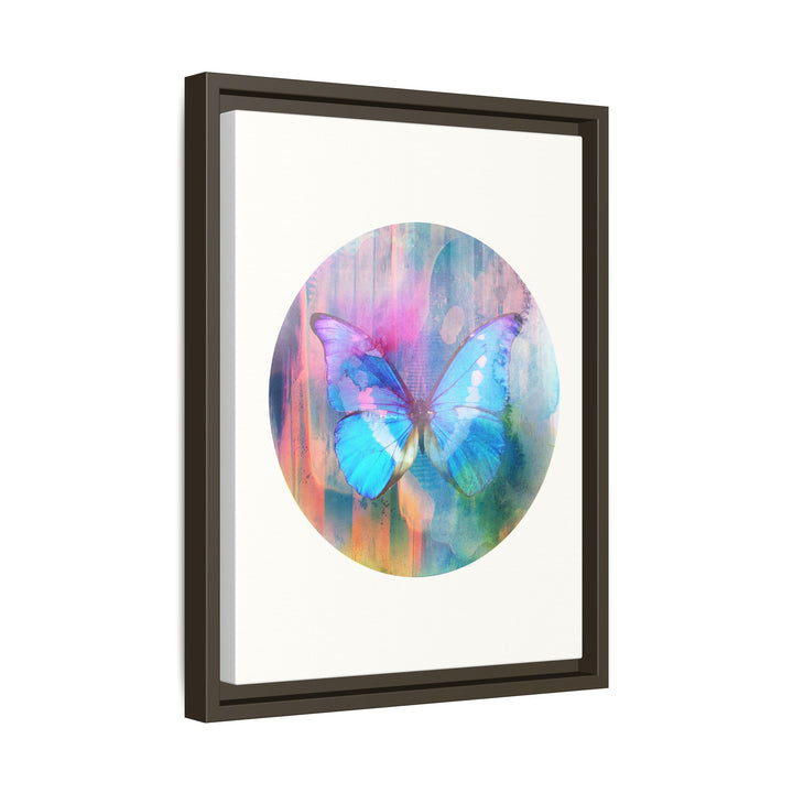 Canvas Wall Art - Sustainably Made Framed Wall Décor - Electric Blue Butterfly