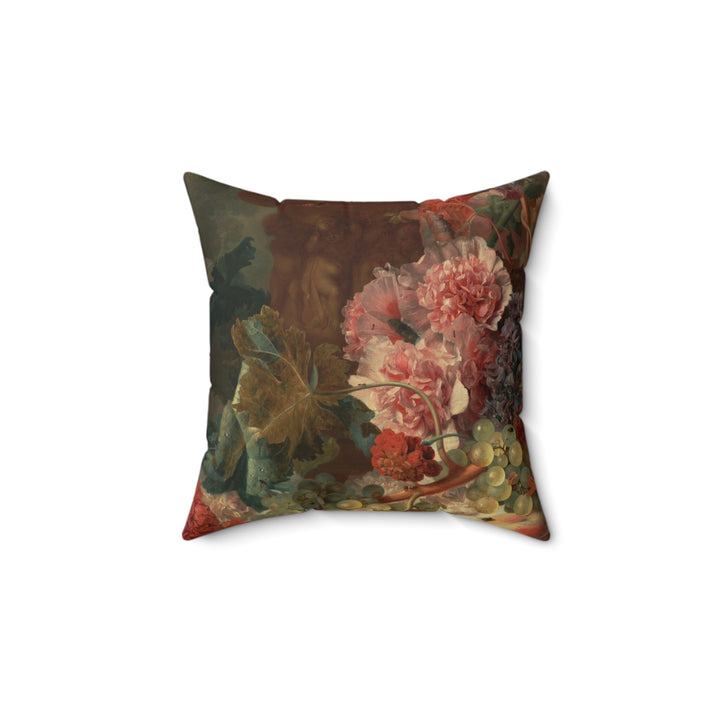 Luxury Faux Suede Pillow - Flower Still Life