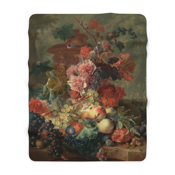 Sherpa Fleece Blanket - Vintage Flowers