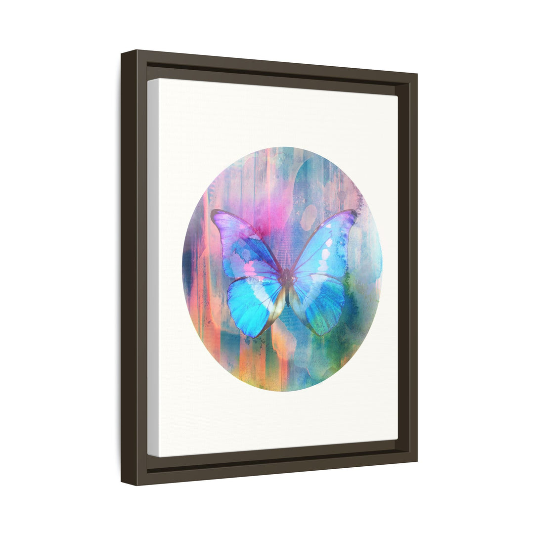 Canvas Wall Art - Sustainably Made Framed Wall Décor - Electric Blue Butterfly