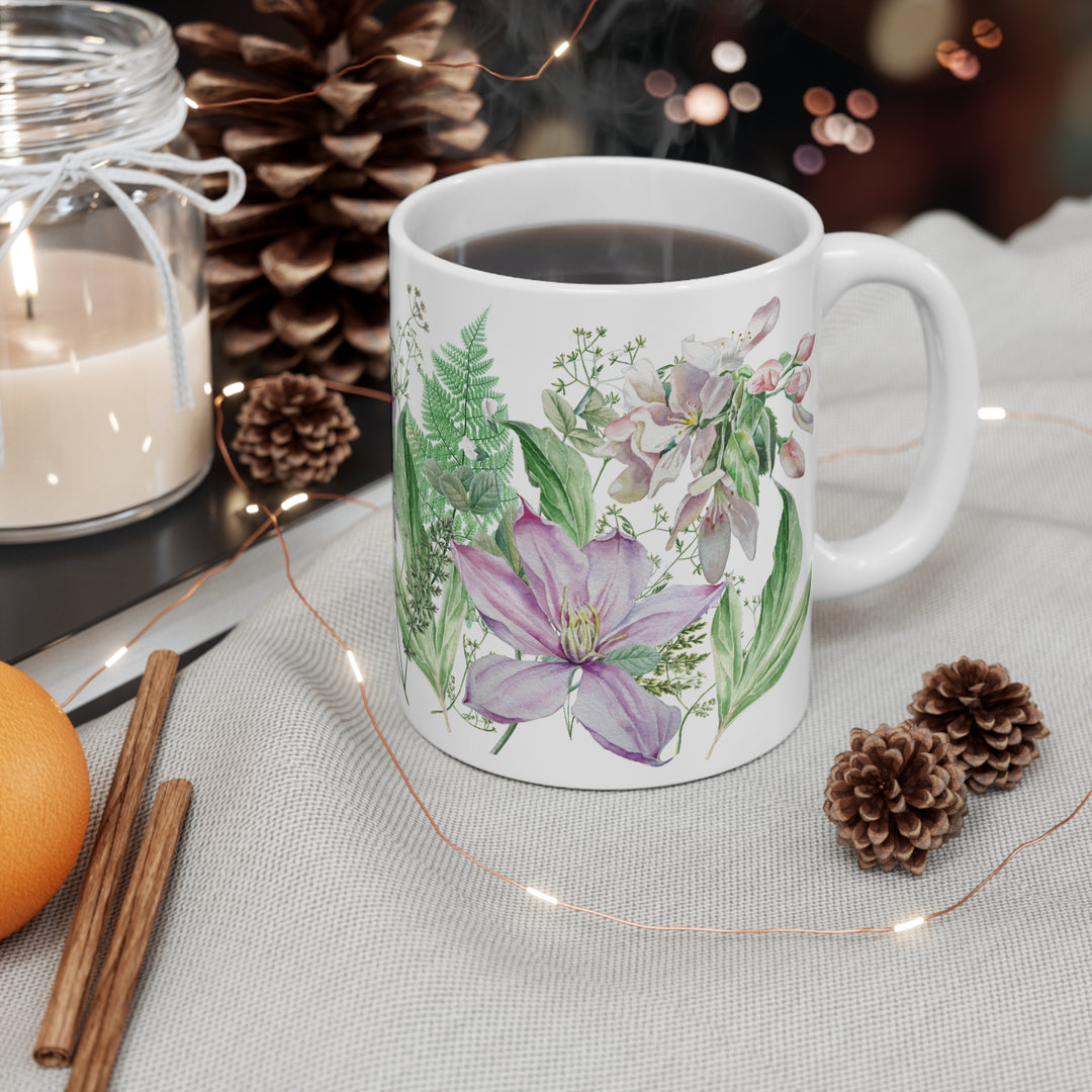 Mug 11oz - Cherry Blossom and Clematis