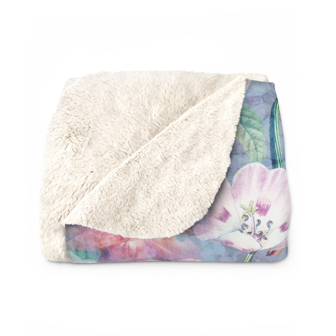 Sherpa Fleece Blanket - Rose Delight