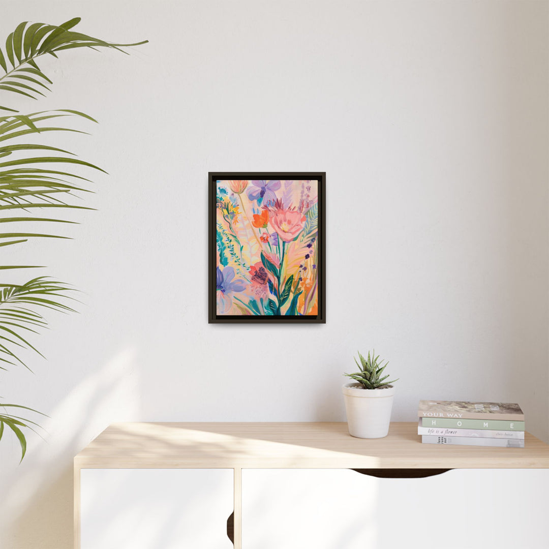 Canvas Wall Art - Sustainably Made Framed Wall Art - Happy Flowers